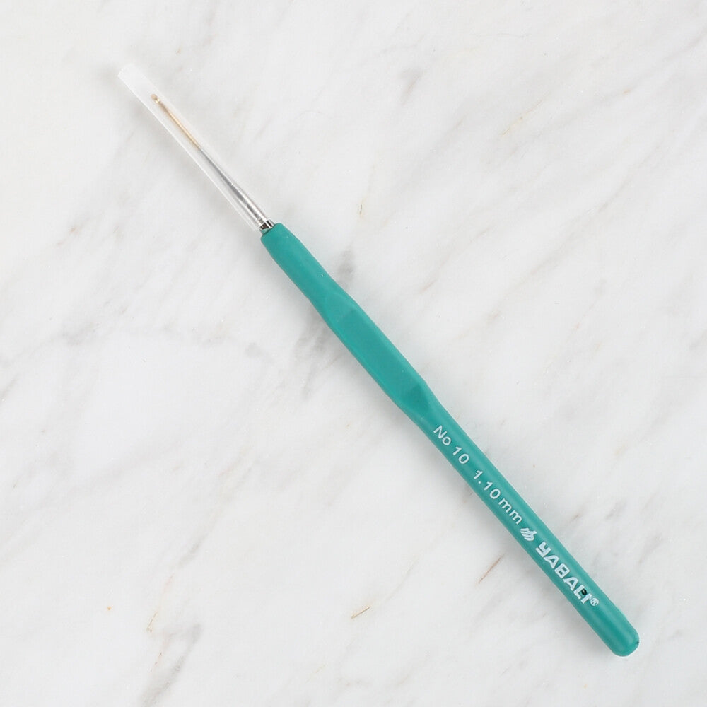 Yabalı Altın Uçlu Elastik Saplı Yeşil Dantel Tığ No. 10 1.10mm